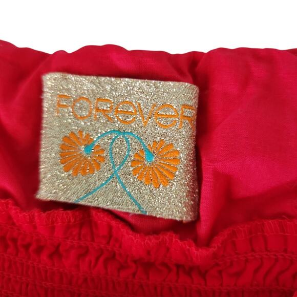 Vintage Forever 21 Y2K Babydoll Halter Red dress Coastal Boho Chic Indie Small - Picture 5 of 14